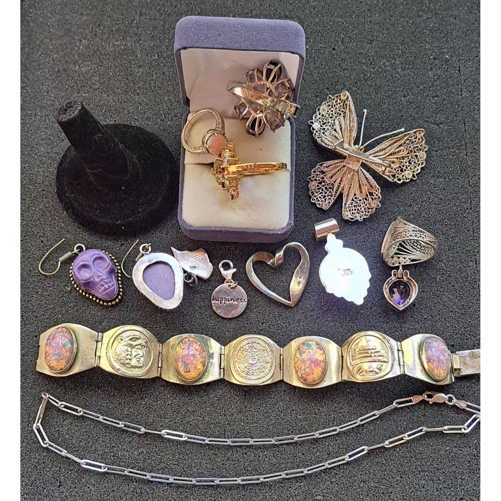 Vtg Jewelry Lot ALL Sterling 925 ~All Wearable~ Not Scrap 114.4 G - Picture 8 of 12